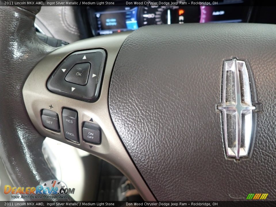 2011 Lincoln MKX AWD Ingot Silver Metallic / Medium Light Stone Photo #15