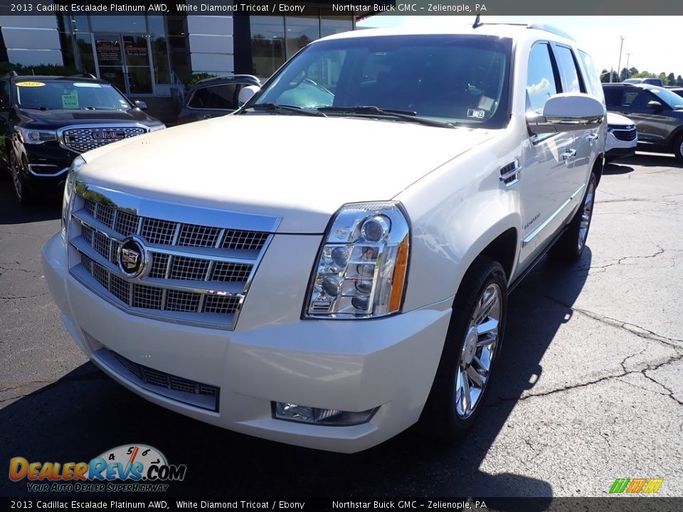 2013 Cadillac Escalade Platinum AWD White Diamond Tricoat / Ebony Photo #12