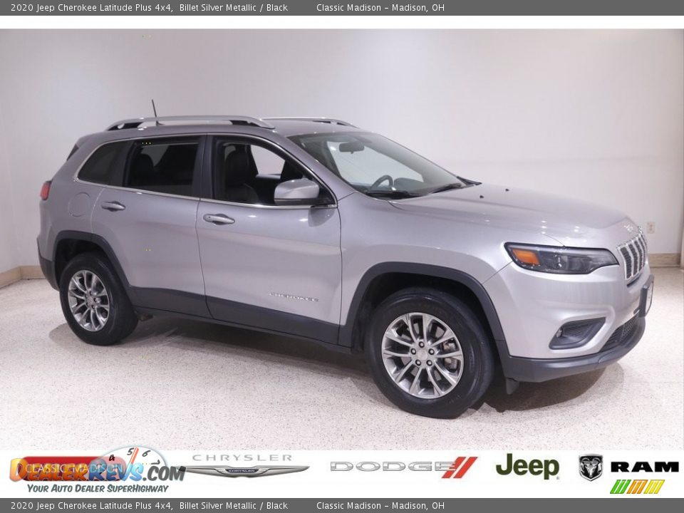 2020 Jeep Cherokee Latitude Plus 4x4 Billet Silver Metallic / Black Photo #1