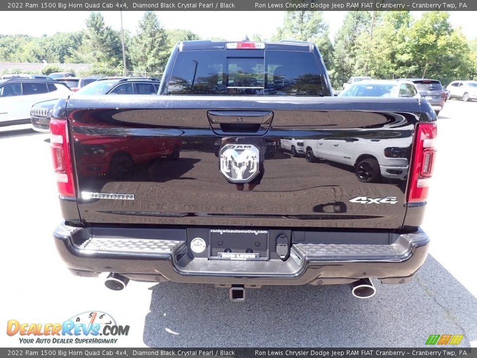 2022 Ram 1500 Big Horn Quad Cab 4x4 Diamond Black Crystal Pearl / Black Photo #4