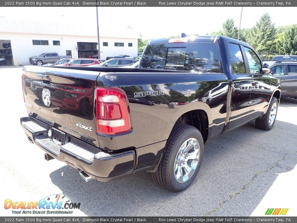 2022 Ram 1500 Big Horn Quad Cab 4x4 Diamond Black Crystal Pearl / Black Photo #5