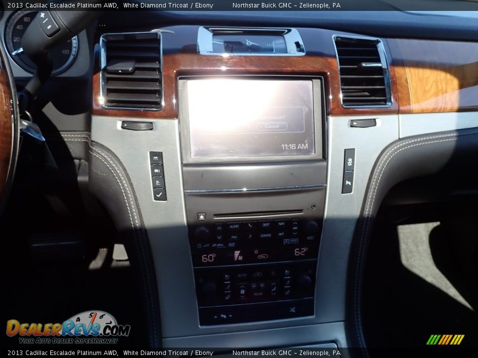 2013 Cadillac Escalade Platinum AWD White Diamond Tricoat / Ebony Photo #26