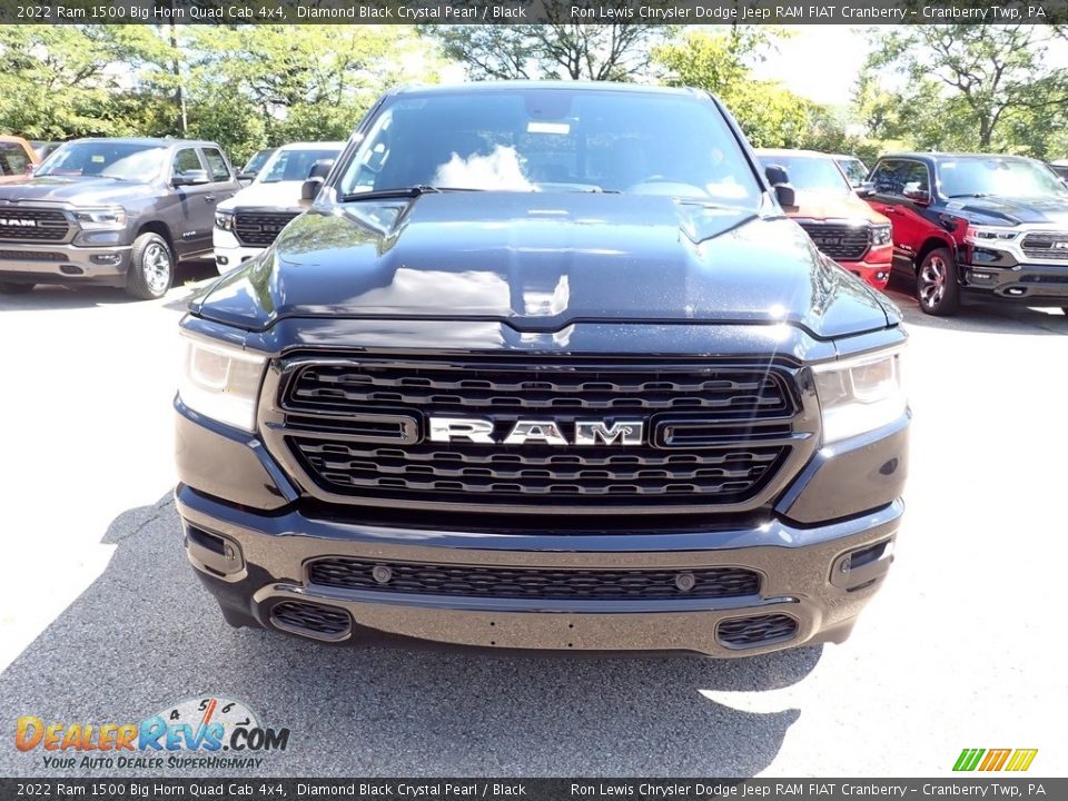 2022 Ram 1500 Big Horn Quad Cab 4x4 Diamond Black Crystal Pearl / Black Photo #8