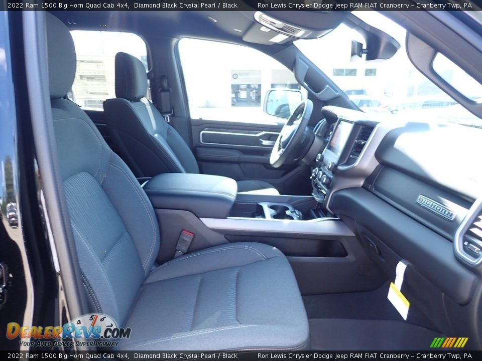 2022 Ram 1500 Big Horn Quad Cab 4x4 Diamond Black Crystal Pearl / Black Photo #10
