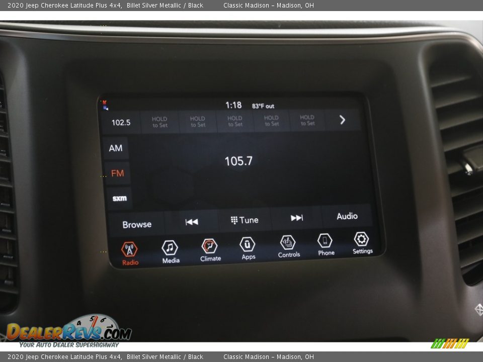 2020 Jeep Cherokee Latitude Plus 4x4 Billet Silver Metallic / Black Photo #10