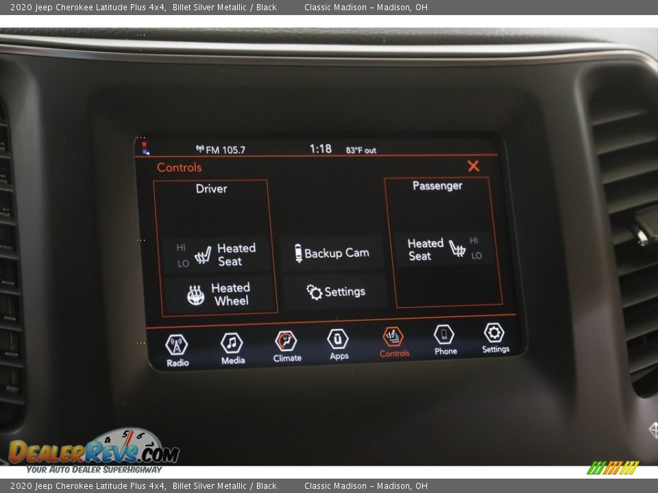 2020 Jeep Cherokee Latitude Plus 4x4 Billet Silver Metallic / Black Photo #12