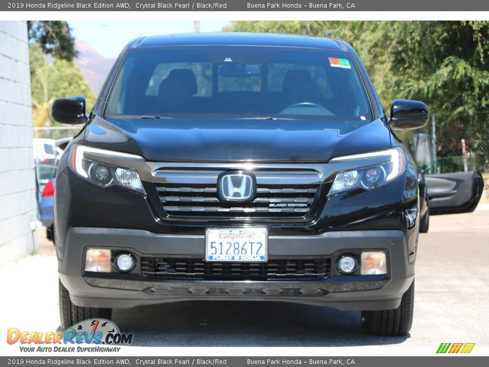 2019 Honda Ridgeline Black Edition AWD Crystal Black Pearl / Black/Red Photo #3