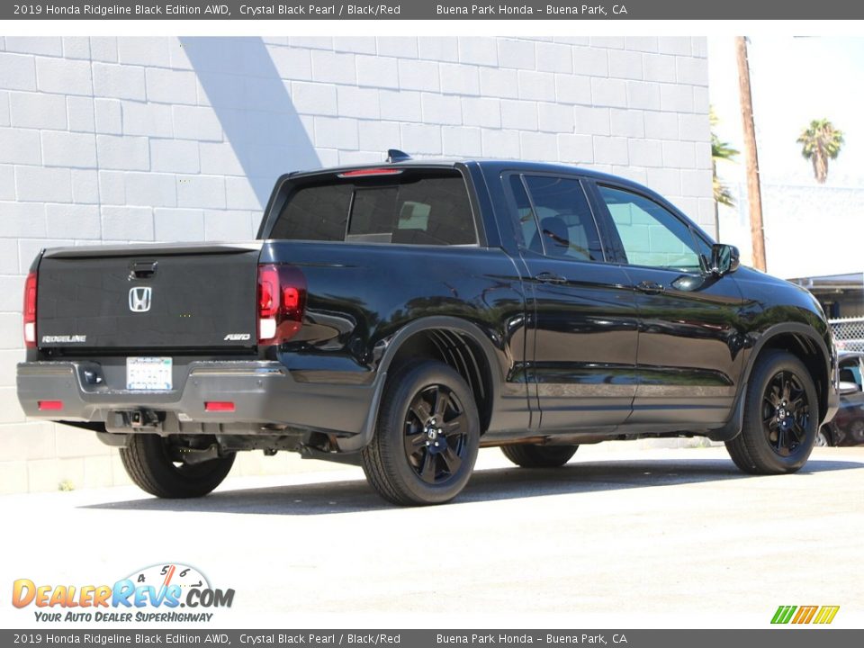 2019 Honda Ridgeline Black Edition AWD Crystal Black Pearl / Black/Red Photo #5