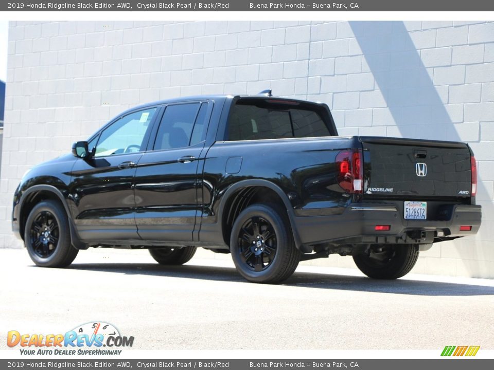 2019 Honda Ridgeline Black Edition AWD Crystal Black Pearl / Black/Red Photo #8