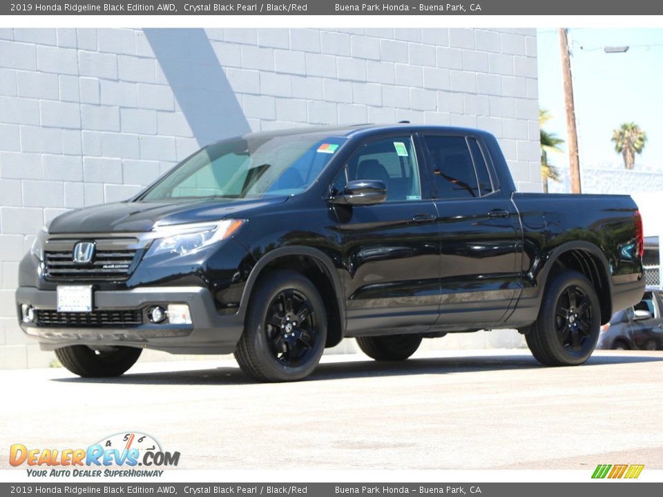 2019 Honda Ridgeline Black Edition AWD Crystal Black Pearl / Black/Red Photo #10