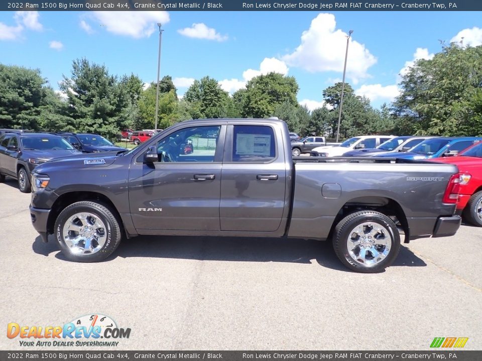 2022 Ram 1500 Big Horn Quad Cab 4x4 Granite Crystal Metallic / Black Photo #2