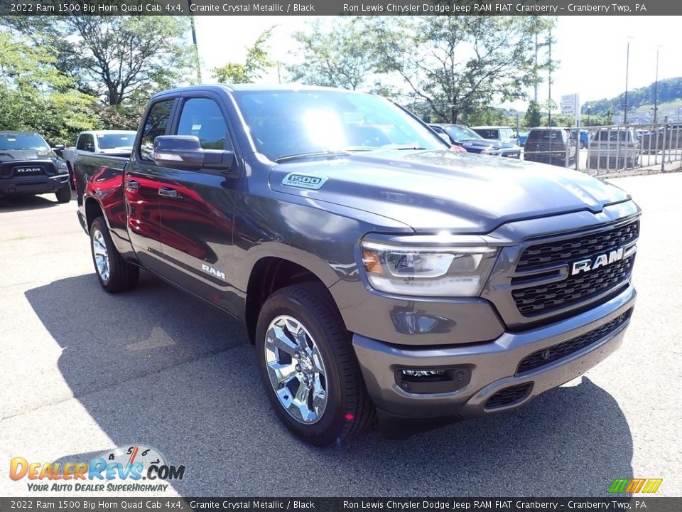 2022 Ram 1500 Big Horn Quad Cab 4x4 Granite Crystal Metallic / Black Photo #7