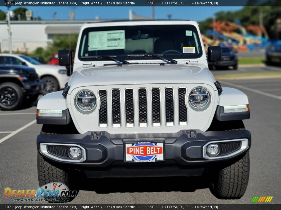 2022 Jeep Wrangler Unlimited Sahara 4x4 Bright White / Black/Dark Saddle Photo #3