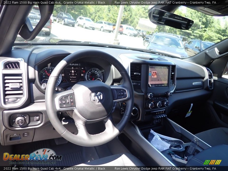2022 Ram 1500 Big Horn Quad Cab 4x4 Granite Crystal Metallic / Black Photo #13