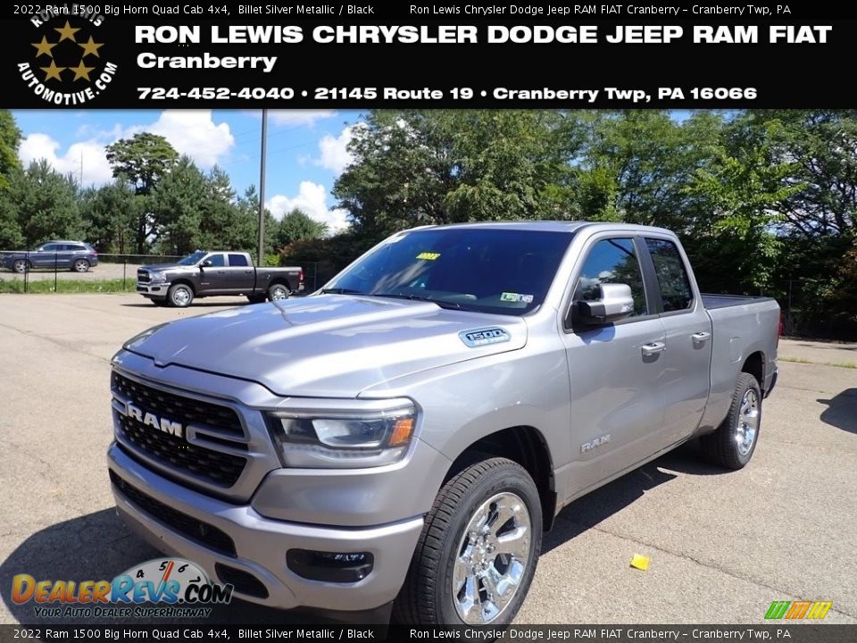 2022 Ram 1500 Big Horn Quad Cab 4x4 Billet Silver Metallic / Black Photo #1