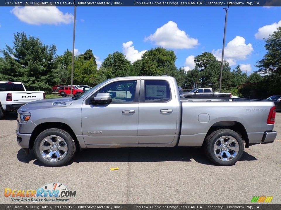 2022 Ram 1500 Big Horn Quad Cab 4x4 Billet Silver Metallic / Black Photo #2