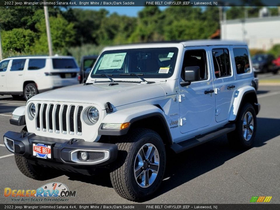 2022 Jeep Wrangler Unlimited Sahara 4x4 Bright White / Black/Dark Saddle Photo #1