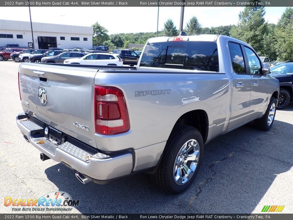 2022 Ram 1500 Big Horn Quad Cab 4x4 Billet Silver Metallic / Black Photo #5