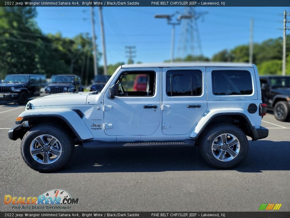 2022 Jeep Wrangler Unlimited Sahara 4x4 Bright White / Black/Dark Saddle Photo #4