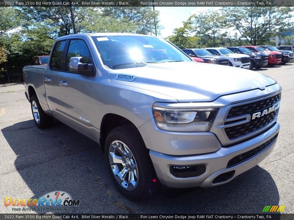 2022 Ram 1500 Big Horn Quad Cab 4x4 Billet Silver Metallic / Black Photo #7