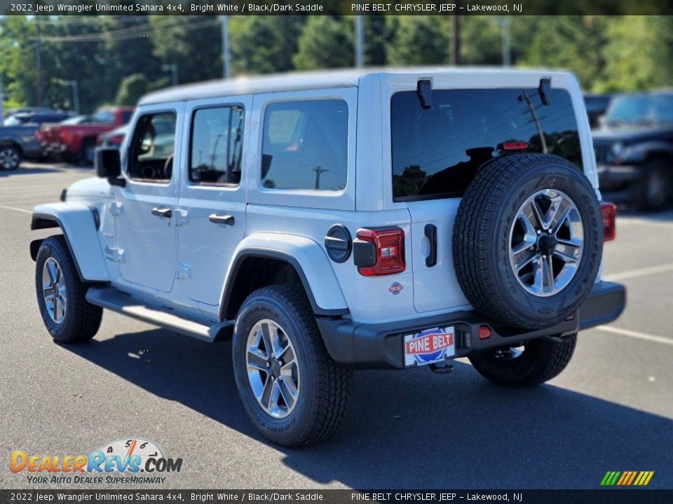 2022 Jeep Wrangler Unlimited Sahara 4x4 Bright White / Black/Dark Saddle Photo #6