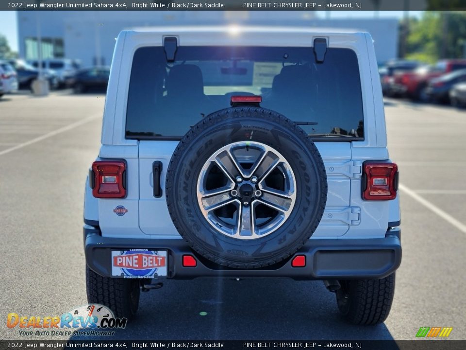 2022 Jeep Wrangler Unlimited Sahara 4x4 Bright White / Black/Dark Saddle Photo #7