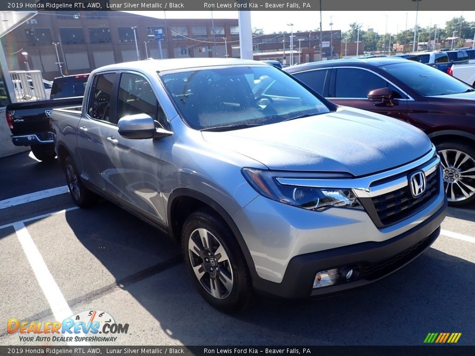 2019 Honda Ridgeline RTL AWD Lunar Silver Metallic / Black Photo #3