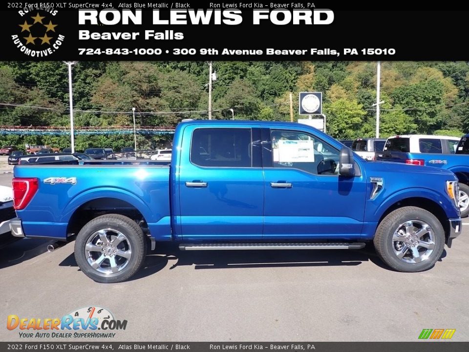 2022 Ford F150 XLT SuperCrew 4x4 Atlas Blue Metallic / Black Photo #1