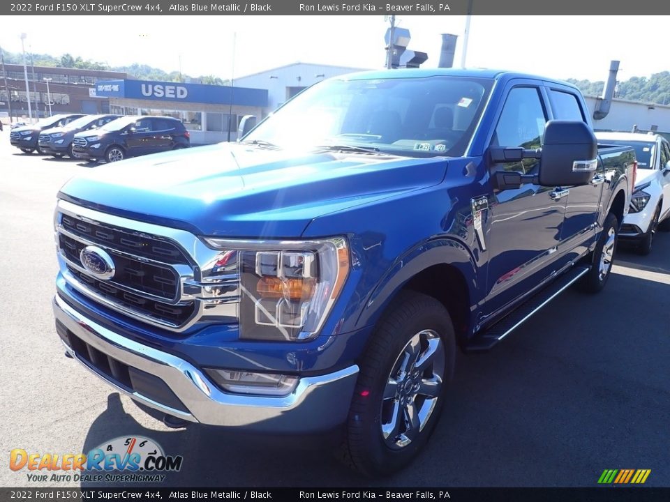 2022 Ford F150 XLT SuperCrew 4x4 Atlas Blue Metallic / Black Photo #4