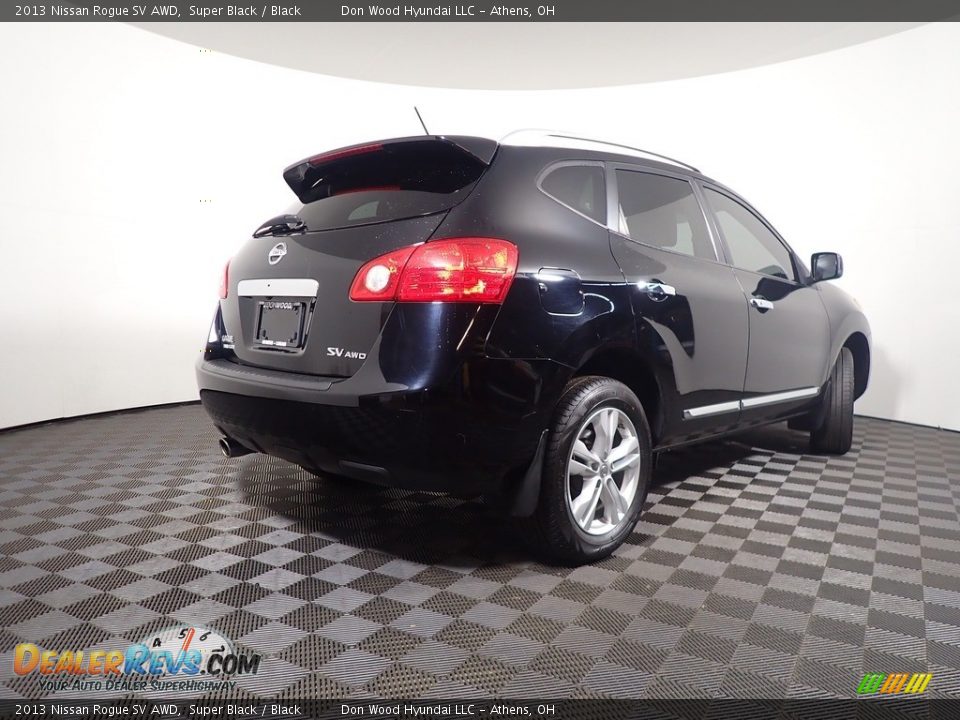 2013 Nissan Rogue SV AWD Super Black / Black Photo #16
