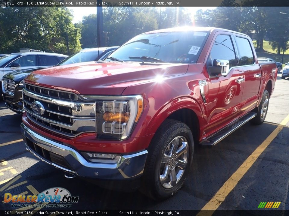 2021 Ford F150 Lariat SuperCrew 4x4 Rapid Red / Black Photo #1