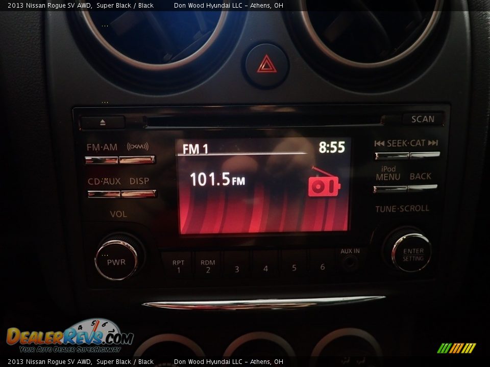 2013 Nissan Rogue SV AWD Super Black / Black Photo #26