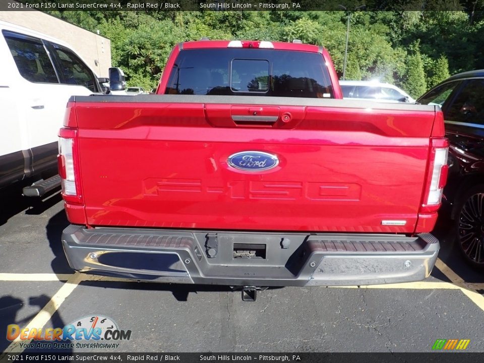 2021 Ford F150 Lariat SuperCrew 4x4 Rapid Red / Black Photo #3