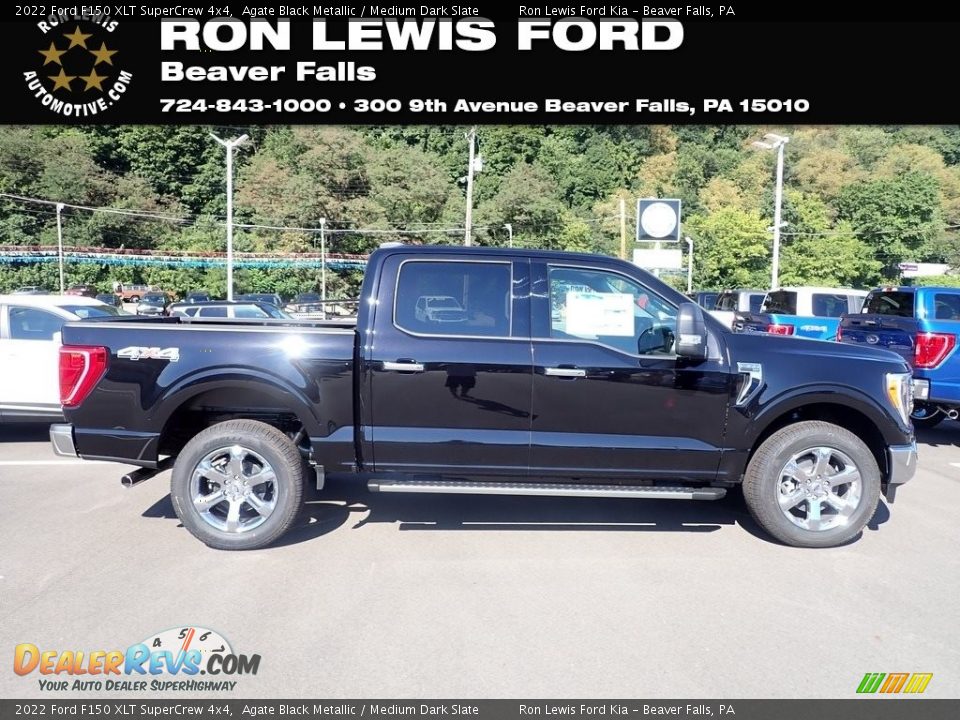 2022 Ford F150 XLT SuperCrew 4x4 Agate Black Metallic / Medium Dark Slate Photo #1