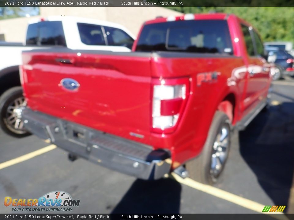 2021 Ford F150 Lariat SuperCrew 4x4 Rapid Red / Black Photo #4