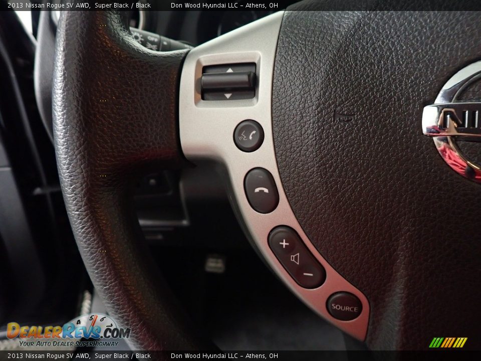 2013 Nissan Rogue SV AWD Super Black / Black Photo #29