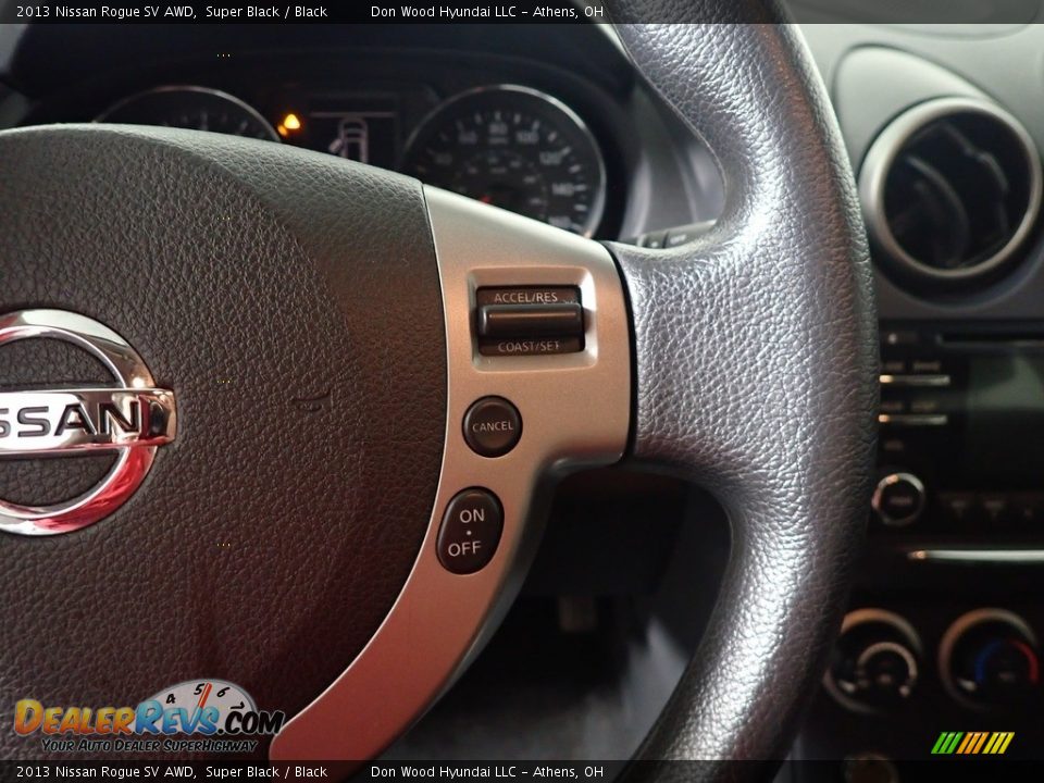 2013 Nissan Rogue SV AWD Super Black / Black Photo #30
