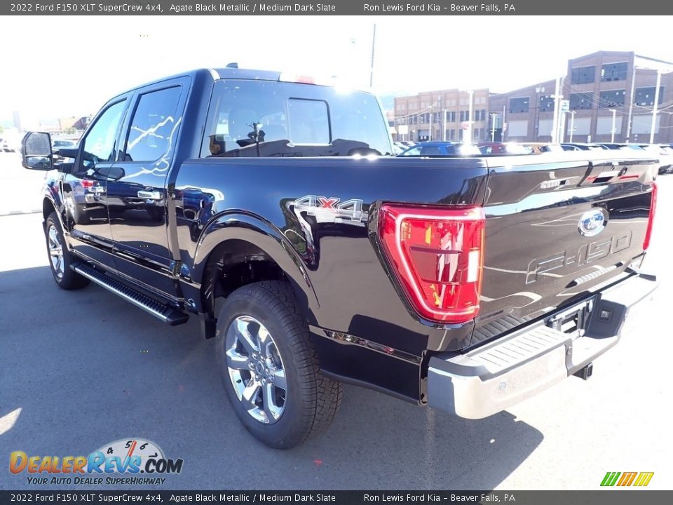 2022 Ford F150 XLT SuperCrew 4x4 Agate Black Metallic / Medium Dark Slate Photo #6