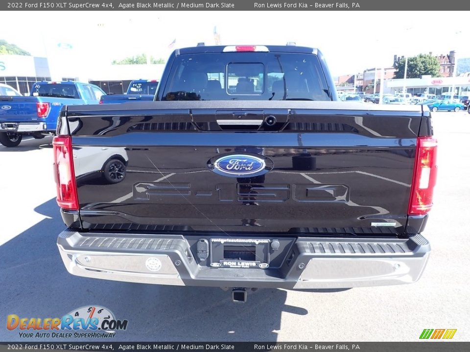 2022 Ford F150 XLT SuperCrew 4x4 Agate Black Metallic / Medium Dark Slate Photo #7