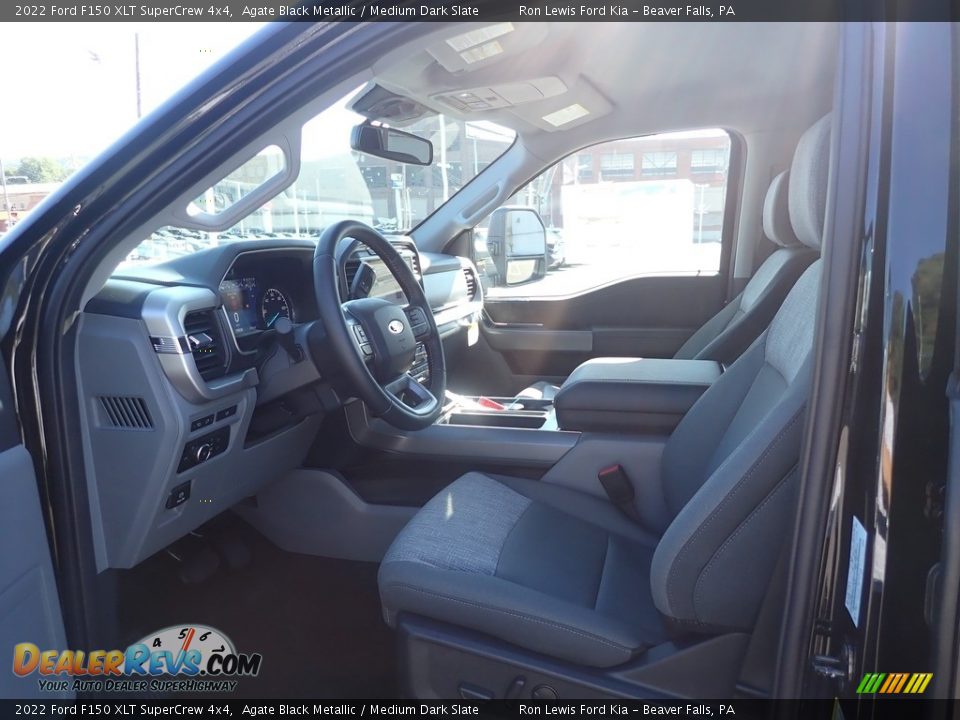 2022 Ford F150 XLT SuperCrew 4x4 Agate Black Metallic / Medium Dark Slate Photo #13