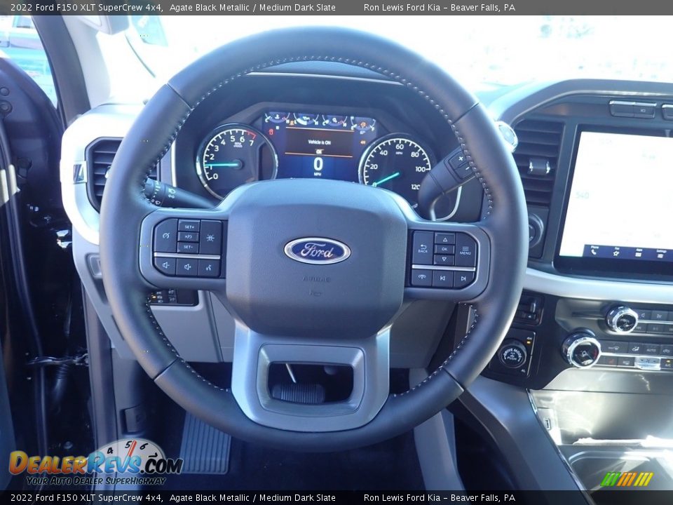 2022 Ford F150 XLT SuperCrew 4x4 Agate Black Metallic / Medium Dark Slate Photo #19