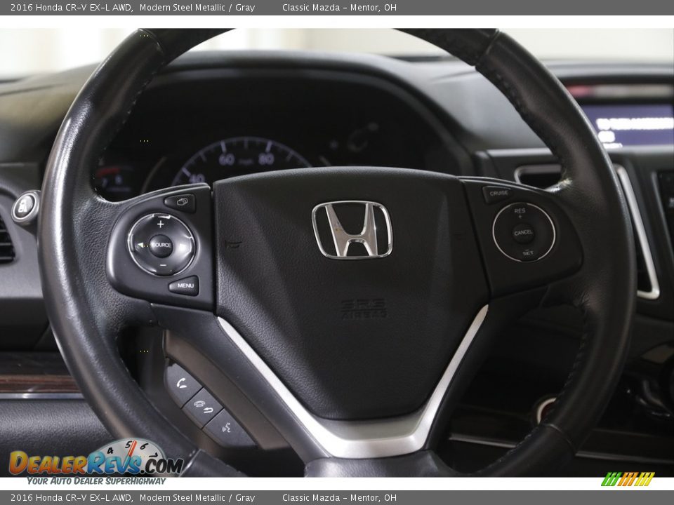 2016 Honda CR-V EX-L AWD Modern Steel Metallic / Gray Photo #7
