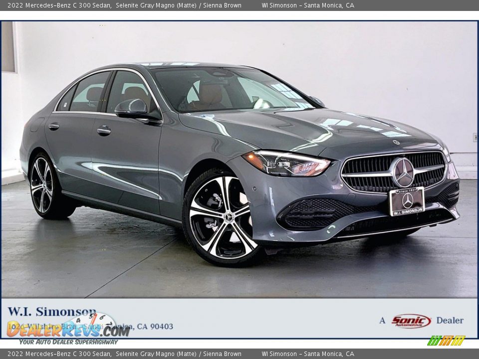 2022 Mercedes-Benz C 300 Sedan Selenite Gray Magno (Matte) / Sienna Brown Photo #1