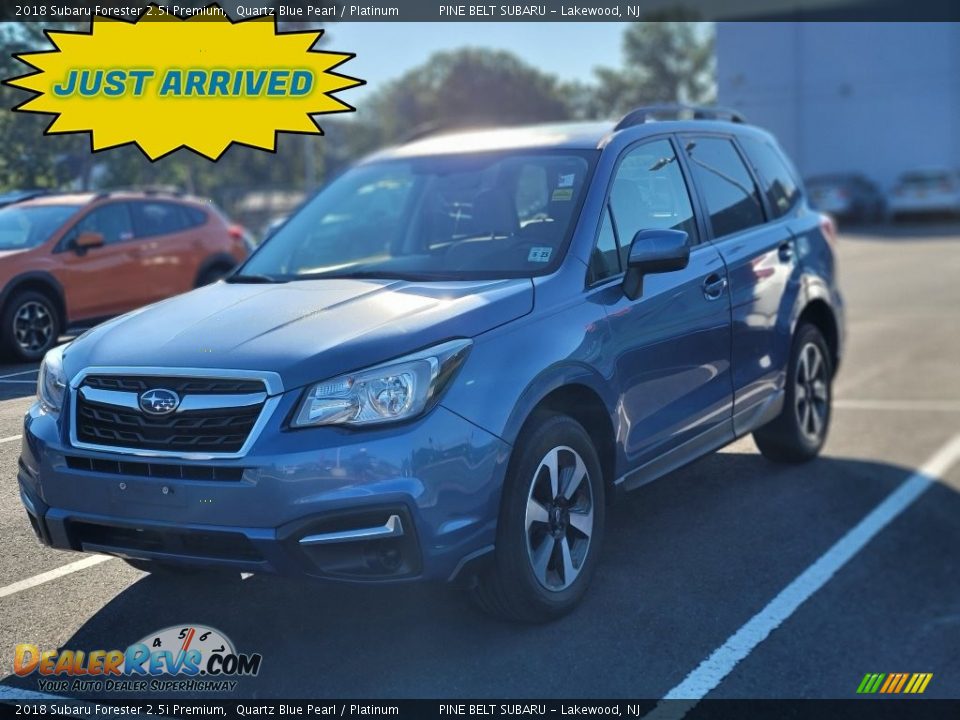 2018 Subaru Forester 2.5i Premium Quartz Blue Pearl / Platinum Photo #1
