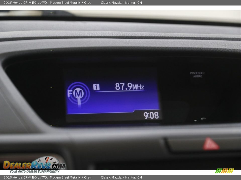 2016 Honda CR-V EX-L AWD Modern Steel Metallic / Gray Photo #10