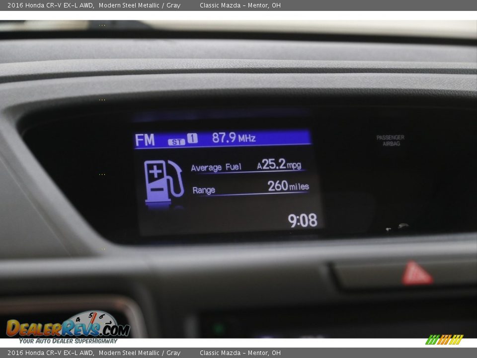2016 Honda CR-V EX-L AWD Modern Steel Metallic / Gray Photo #11