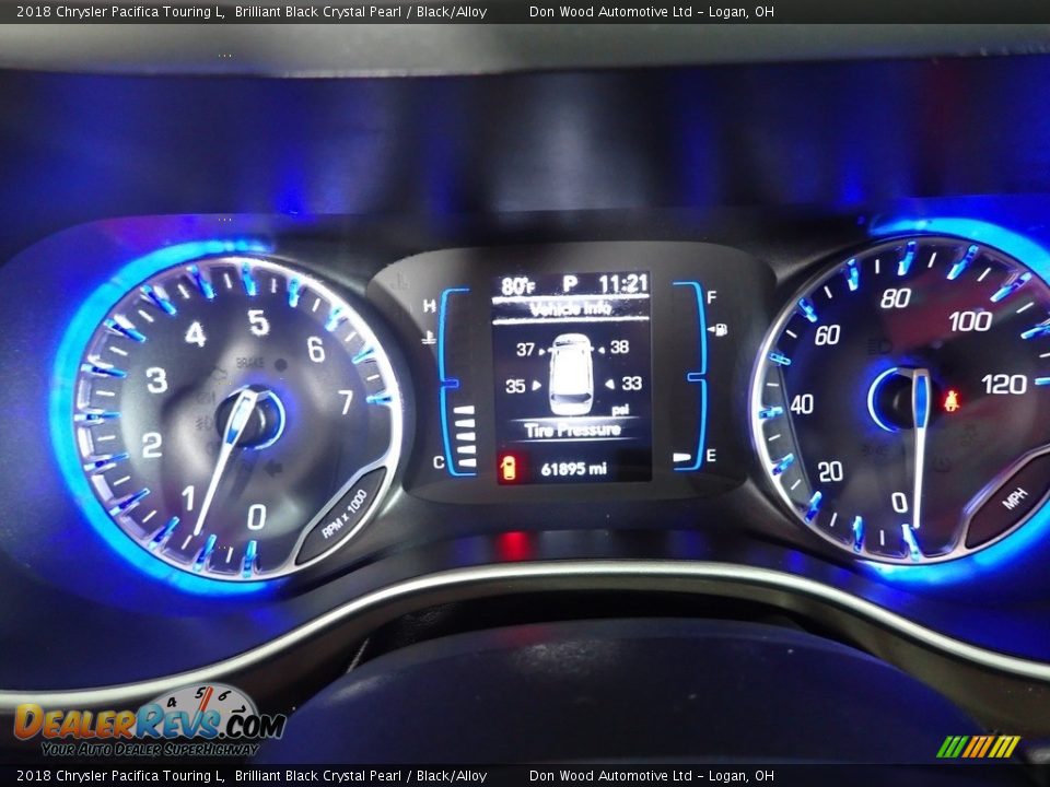 2018 Chrysler Pacifica Touring L Brilliant Black Crystal Pearl / Black/Alloy Photo #18
