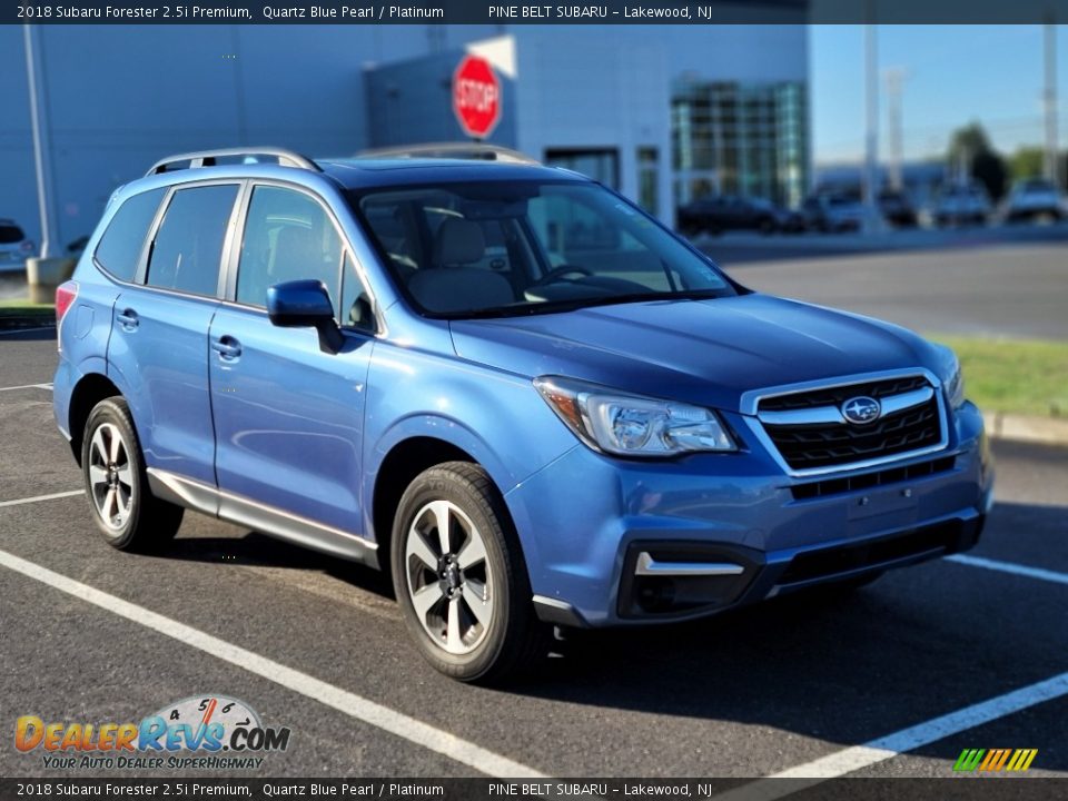 2018 Subaru Forester 2.5i Premium Quartz Blue Pearl / Platinum Photo #3