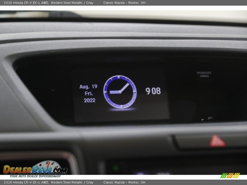 2016 Honda CR-V EX-L AWD Modern Steel Metallic / Gray Photo #12