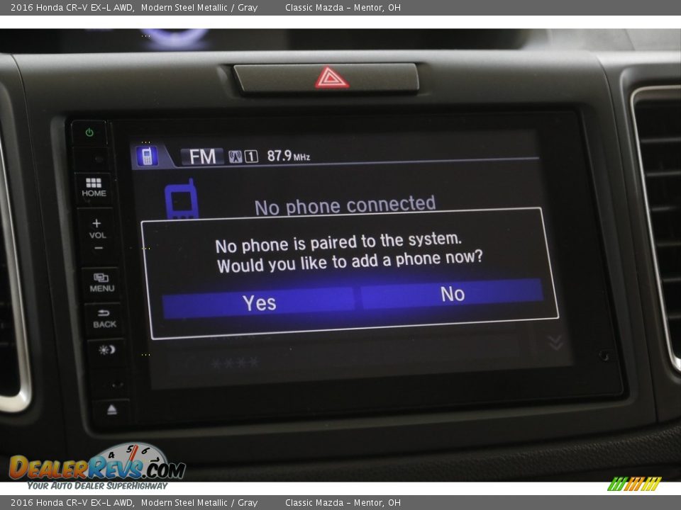 2016 Honda CR-V EX-L AWD Modern Steel Metallic / Gray Photo #14